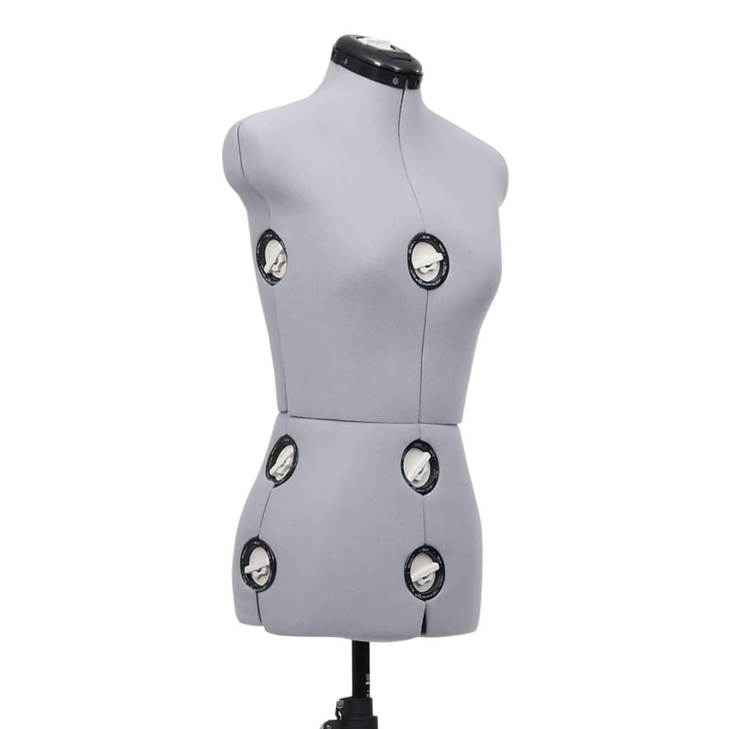 Adjustable Dress Form Female Gray S Size 33-40