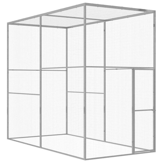 Cat Cage Silver Galvanized steel Large Durable Cat Cage
