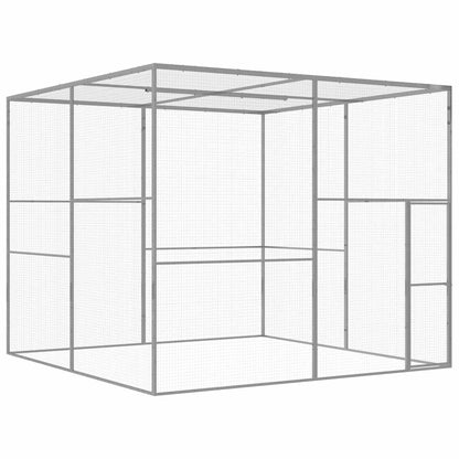 Cat Cage Silver Galvanized Steel Large Cage Rectangular