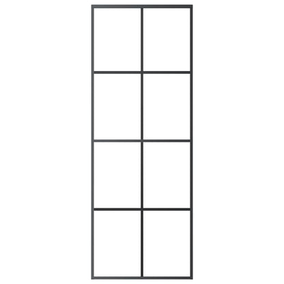 Sliding Door Aluminum and ESG Glass 29.9"x80.7" Black