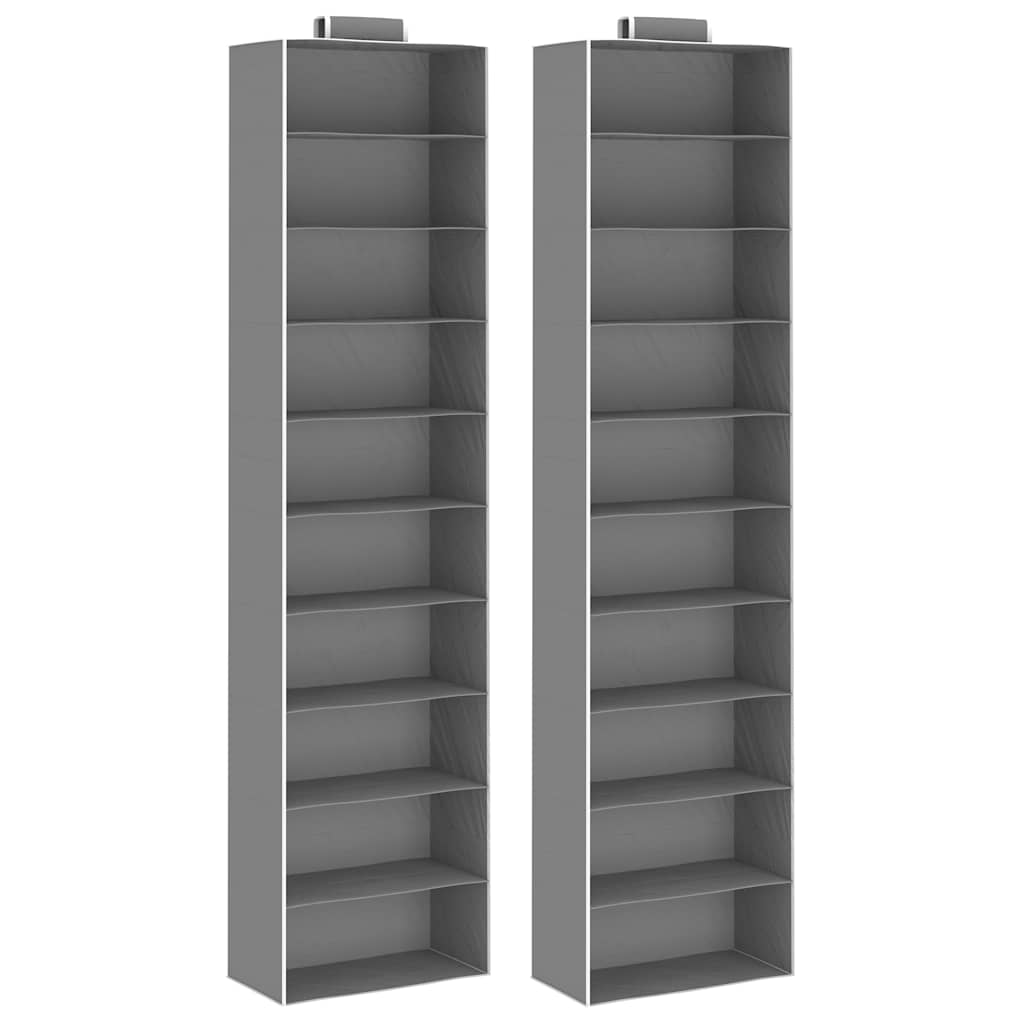 Hanging Closet Organizers 2 pcs with 10 Shelves Fabric