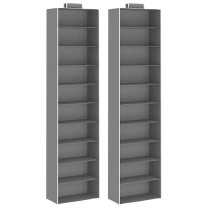 Hanging Closet Organizers 2 pcs with 10 Shelves Fabric