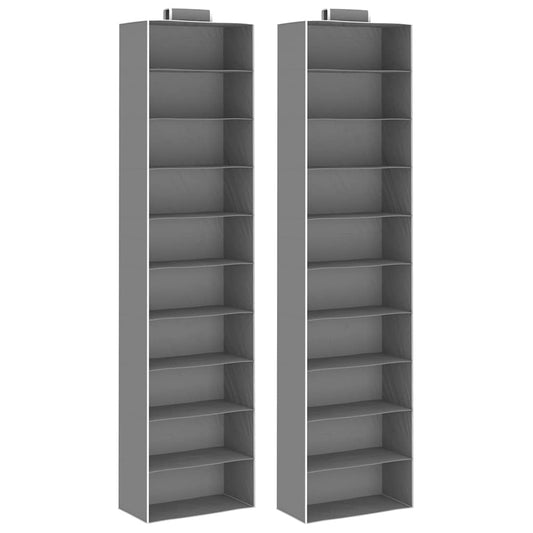 Hanging Closet Organizers 2 pcs with 10 Shelves Fabric