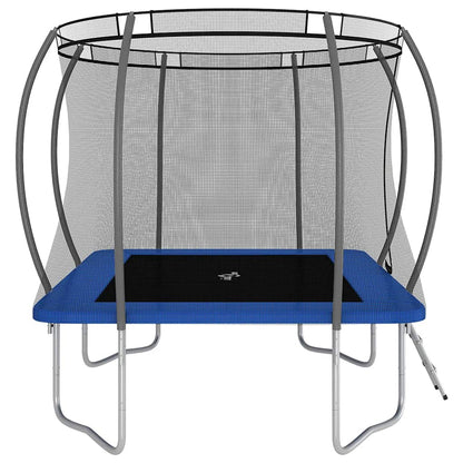 Trampoline Set Black, Grey, Blue Galvanized steel, PVC, PP, PE