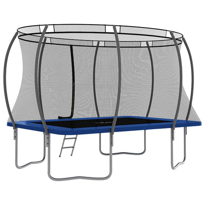 Trampoline Set Black, Grey, Blue Galvanized steel, PVC, PP, PE