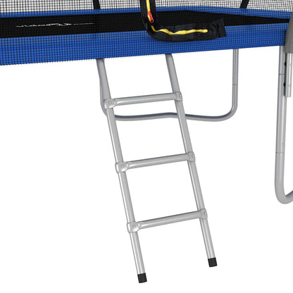 Trampoline Set Black, Grey, Blue Galvanized steel, PVC, PP, PE
