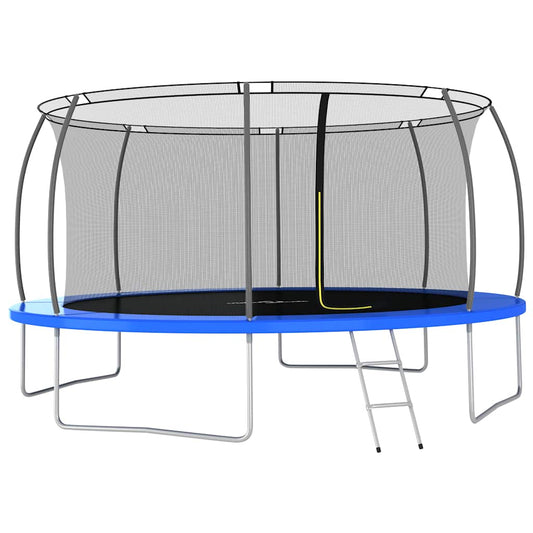 Trampoline Set Black, Gray, Blue