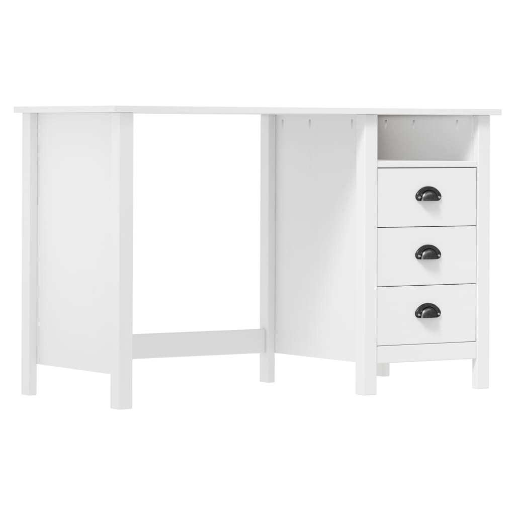 Desk "Hill" with 3 Drawers 47.2x19.7x29.1" Solid Pine Wood