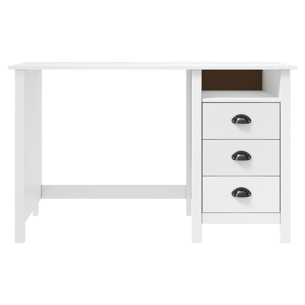 Desk "Hill" with 3 Drawers 47.2x19.7x29.1" Solid Pine Wood