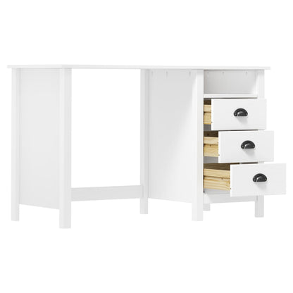 Desk "Hill" with 3 Drawers 47.2x19.7x29.1" Solid Pine Wood