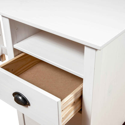 Desk "Hill" with 3 Drawers 47.2x19.7x29.1" Solid Pine Wood