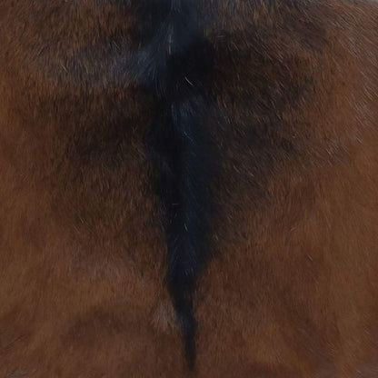 Folding Stool Brown Real goat leather, solid teak wood Medium