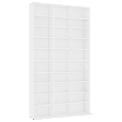 CD Cabinet White 40.2x6.3x69.9" Engineered Wood