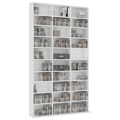 CD Cabinet White 40.2x6.3x69.9" Engineered Wood