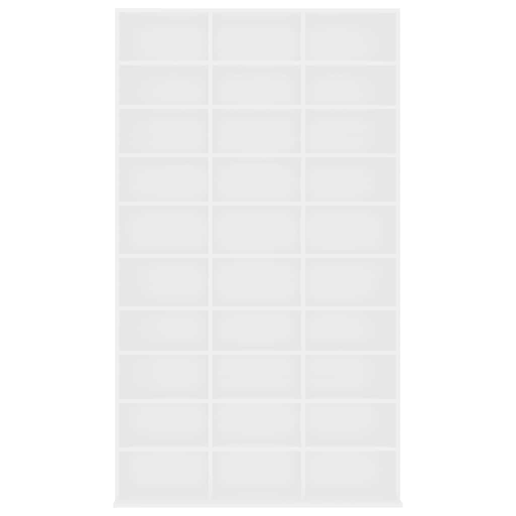 CD Cabinet White 40.2x6.3x69.9" Engineered Wood