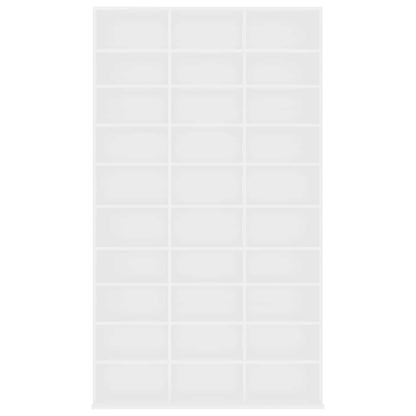 CD Cabinet White 40.2x6.3x69.9" Engineered Wood