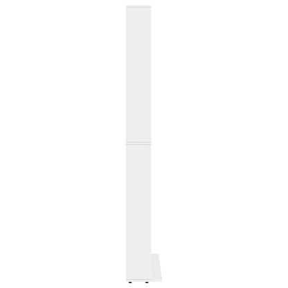 CD Cabinet White 40.2x6.3x69.9" Engineered Wood