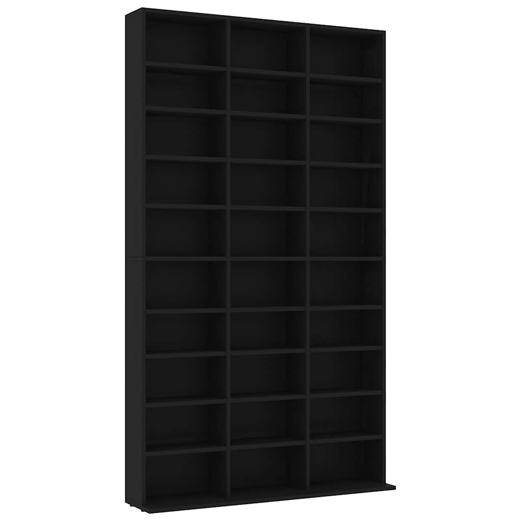 CD Cabinet Black 40.2x6.3x69.9" Engineered Wood