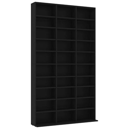 CD Cabinet Black 40.2x6.3x69.9" Engineered Wood