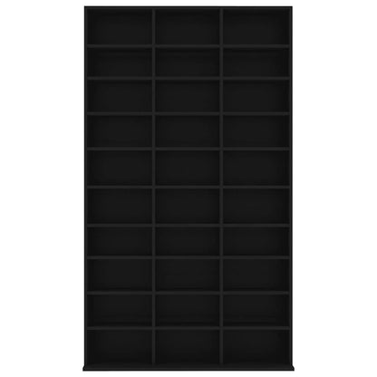 CD Cabinet Black 40.2x6.3x69.9" Engineered Wood