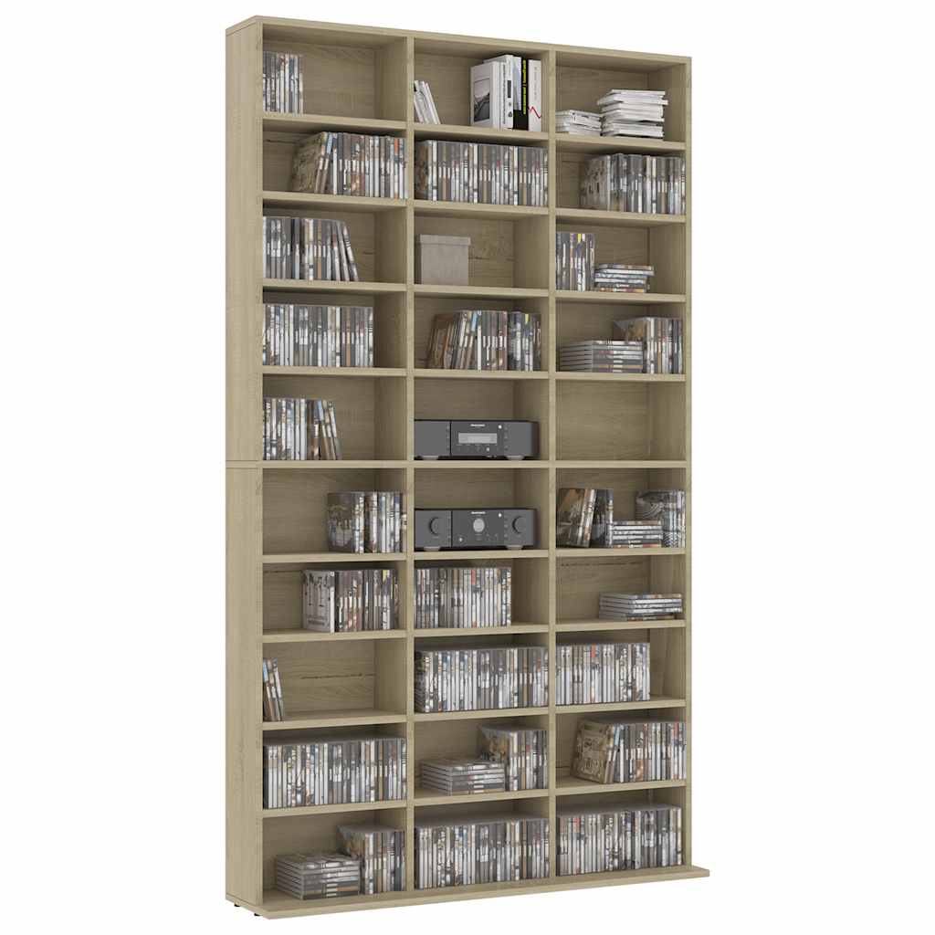 CD Cabinet Sonoma Oak 40.2x6.3x69.9" Engineered Wood