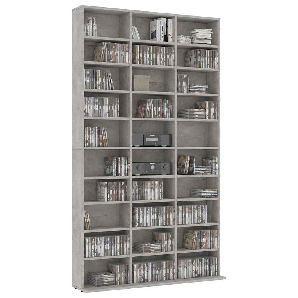 CD Cabinet Concrete Grey 40.2x6.3x69.9" Engineered Wood