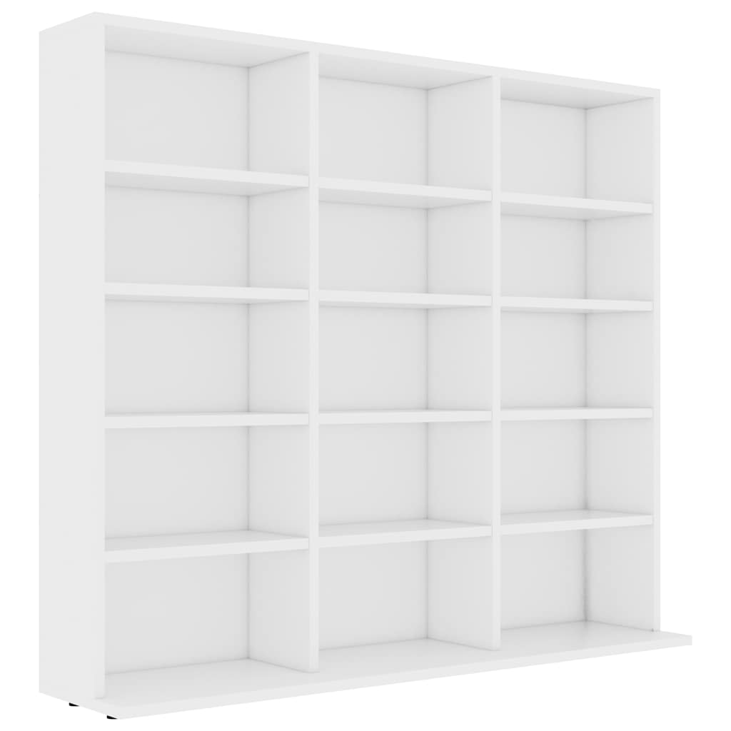 CD Cabinet White 39.4x9.1x35.2" Engineered Wood