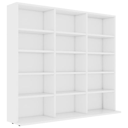 CD Cabinet White 39.4x9.1x35.2" Engineered Wood