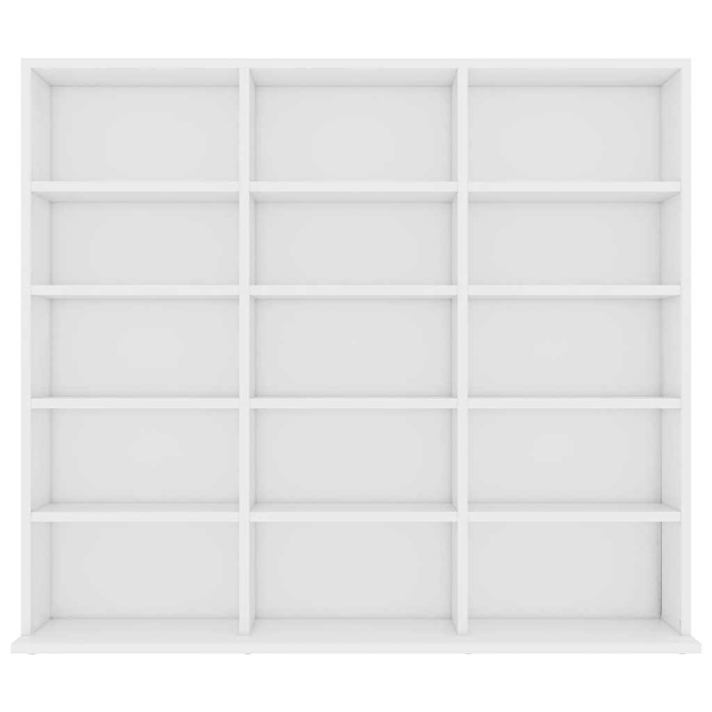 CD Cabinet White 39.4x9.1x35.2" Engineered Wood