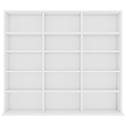 CD Cabinet White 39.4x9.1x35.2" Engineered Wood