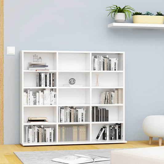 CD Cabinet White 39.4x9.1x35.2" Engineered Wood