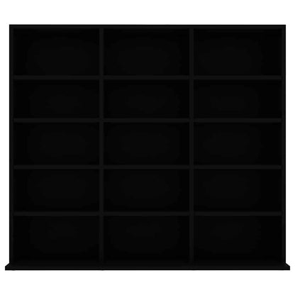 CD Cabinet Black 39.4x9.1x35.2" Engineered Wood