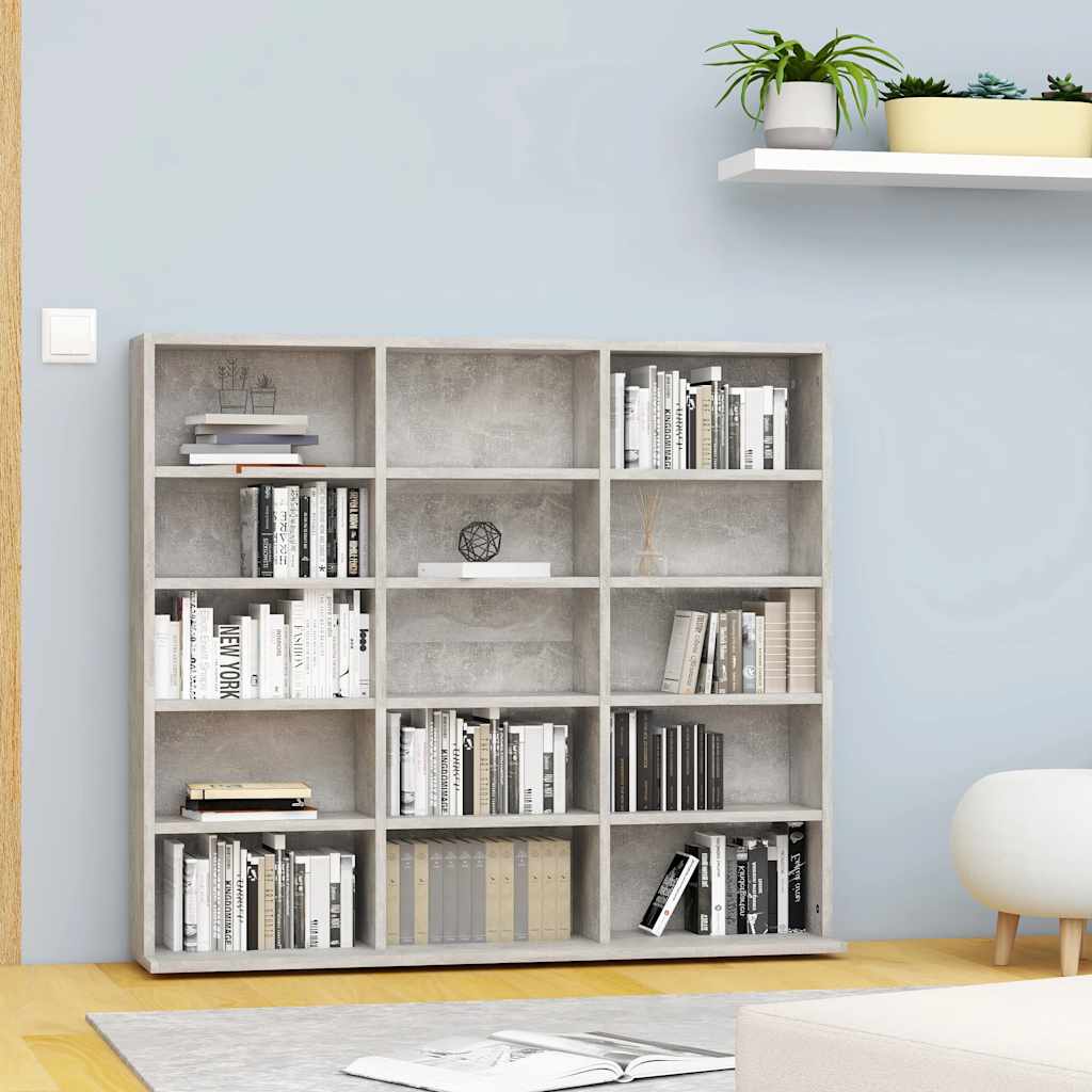 CD Cabinet Concrete Grey 39.4x9.1x35.2" Engineered Wood