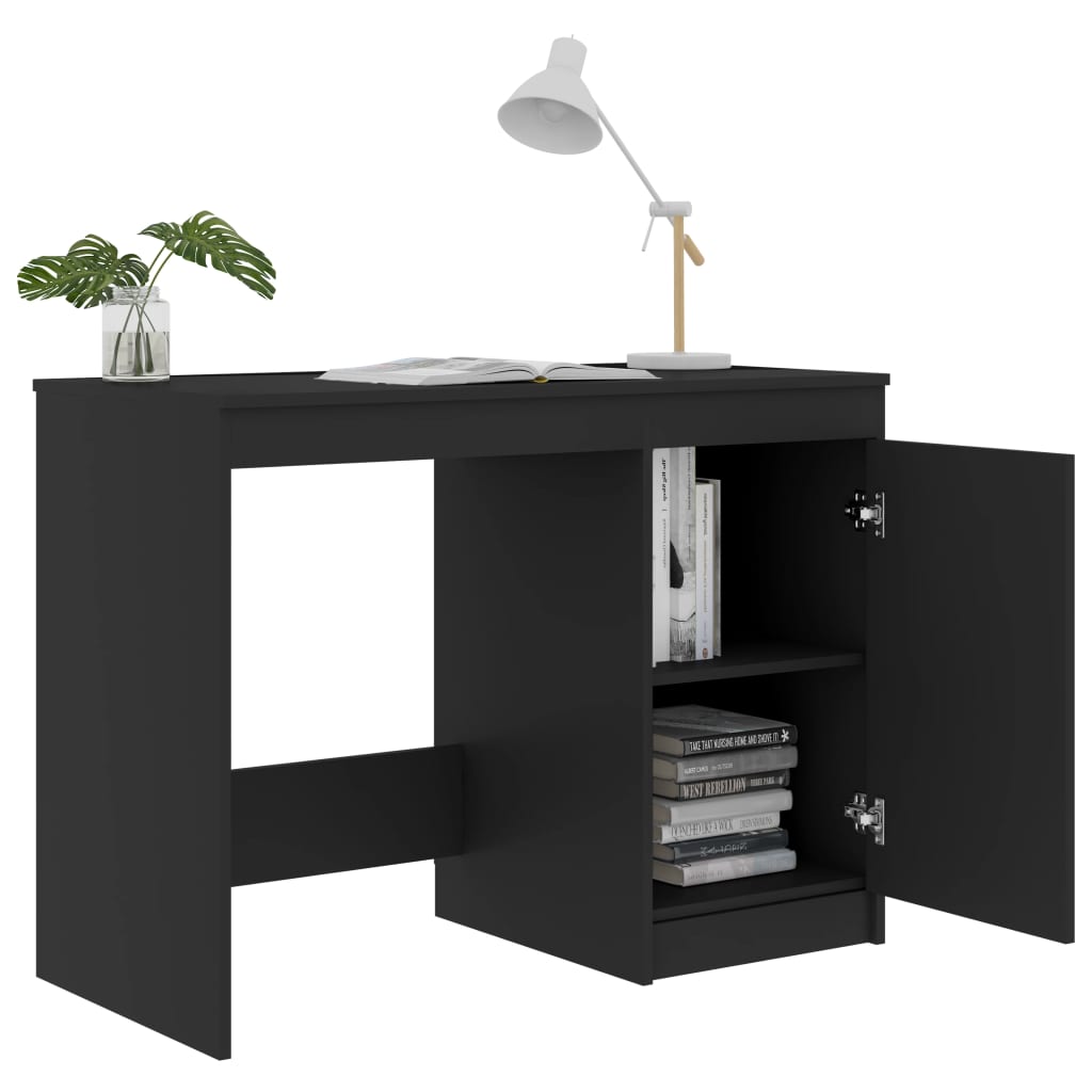 Desk Gray 39.4"x19.7"x29.9" Engineered Wood