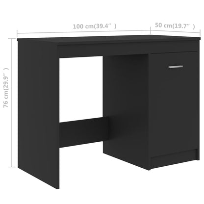 Desk Gray 39.4"x19.7"x29.9" Engineered Wood
