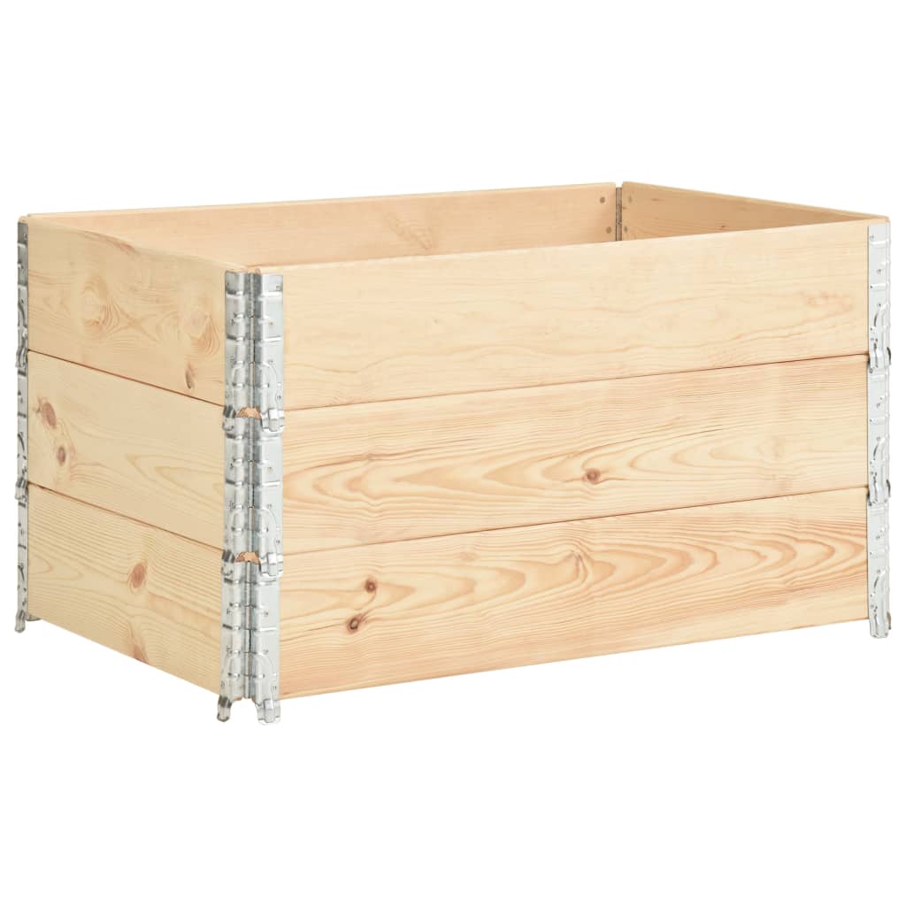 Pallet Collars 3 pcs 19.7"x39.4" Solid Pine Wood
