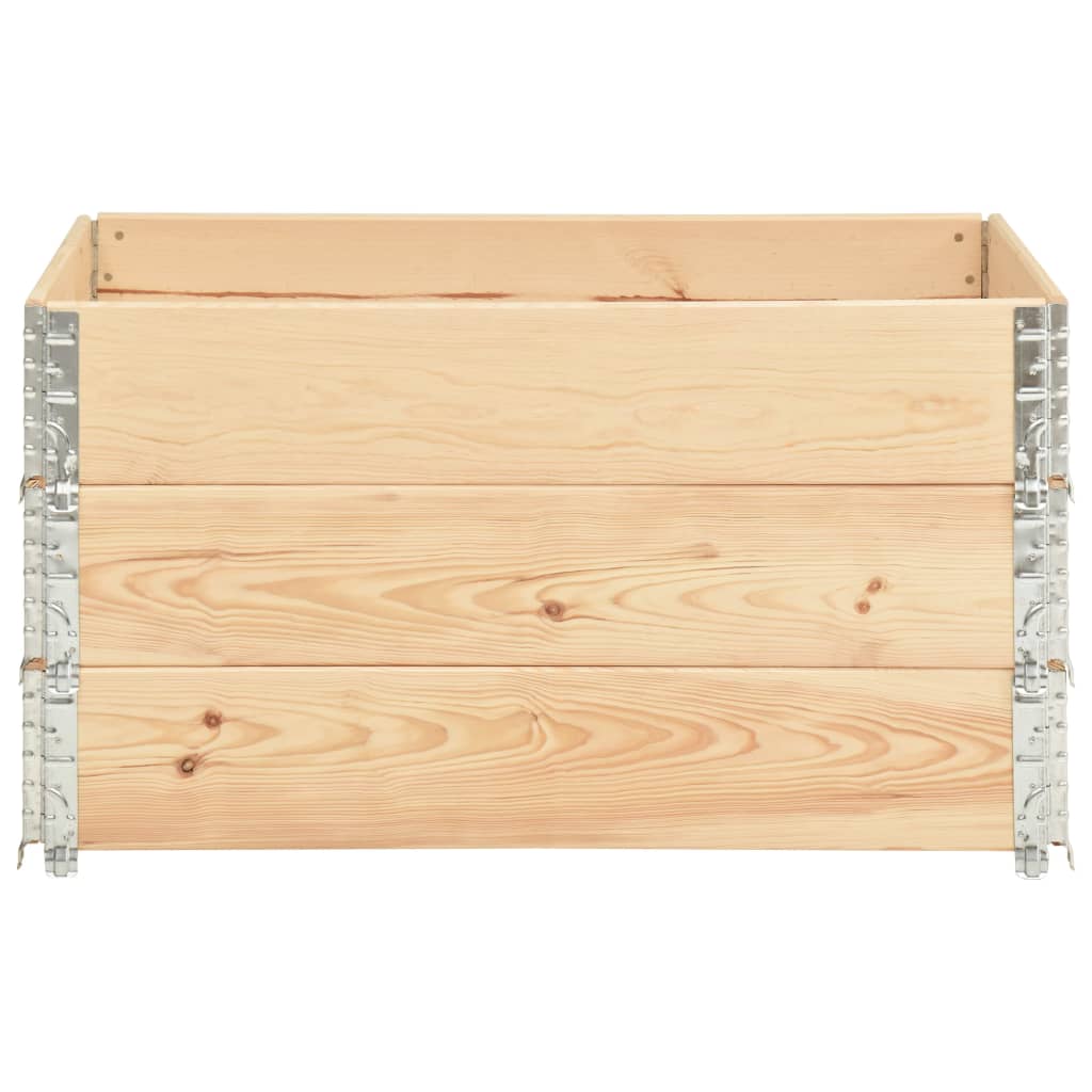 Pallet Collars 3 pcs 19.7"x39.4" Solid Pine Wood