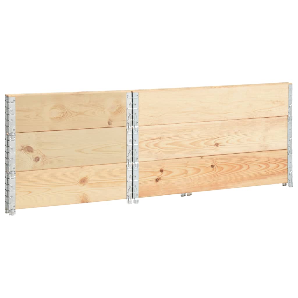 Pallet Collars 3 pcs 19.7"x39.4" Solid Pine Wood
