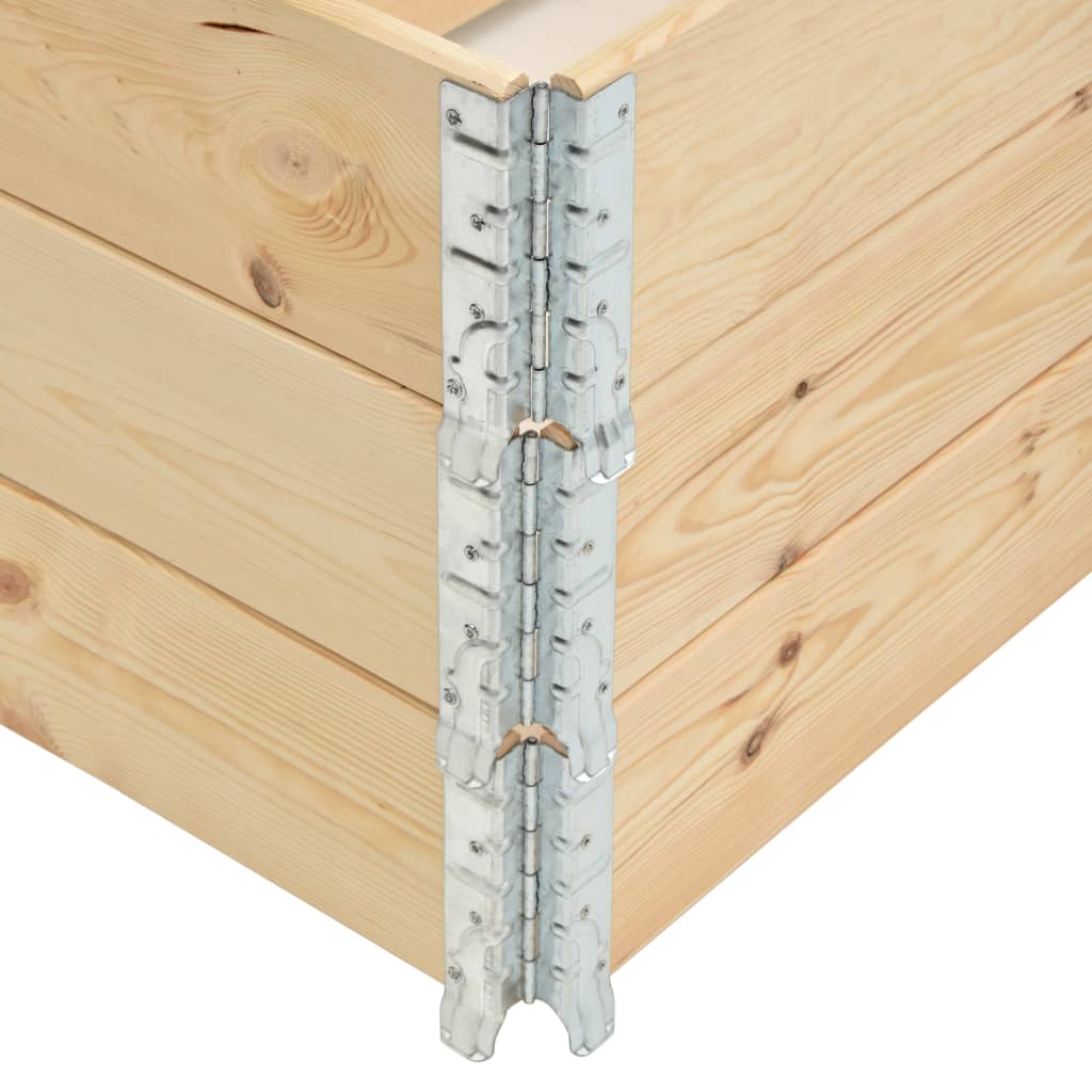 Pallet Collars 3 pcs 19.7"x39.4" Solid Pine Wood