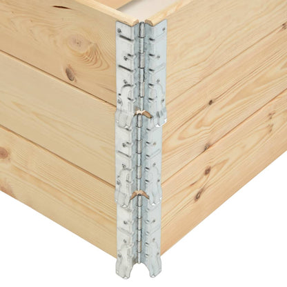 Pallet Collars 3 pcs 19.7"x39.4" Solid Pine Wood