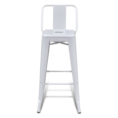 Bar Stools 4 pcs White Steel