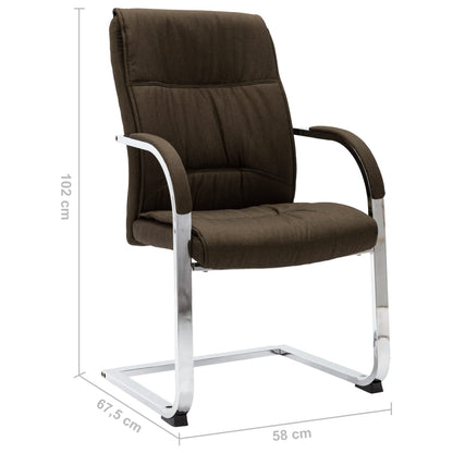 Office Chair Brown Polyester Standard Ergonomic Office Chair