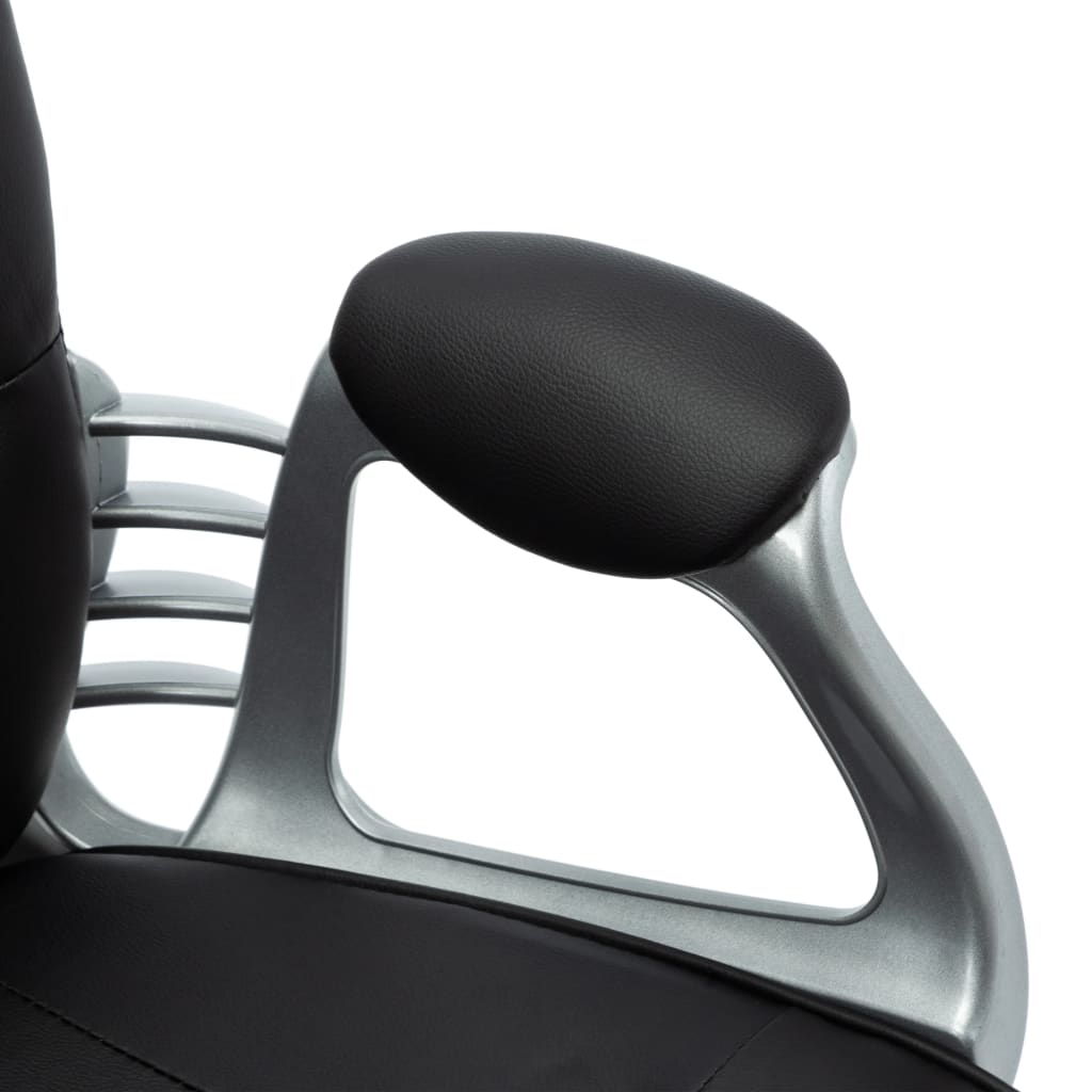 Office Chair Black Faux leather, Iron Standard Swivel