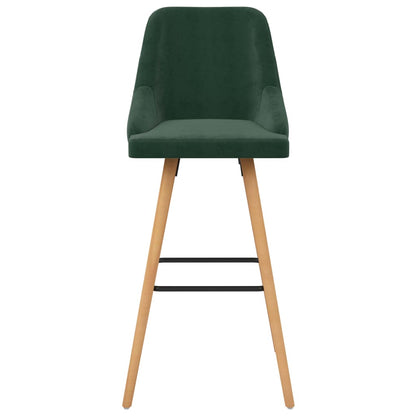Bar Chair Set of 2 Dark Green