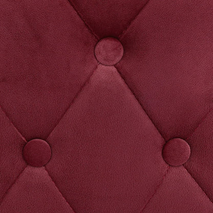 Bar Chair Set of 2 Wine Red