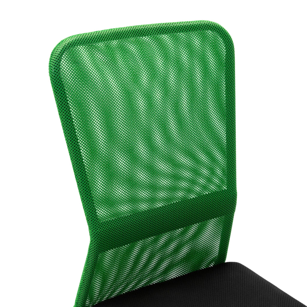 Office Chair Black and Green Mesh Fabric (100% polyester), Metal