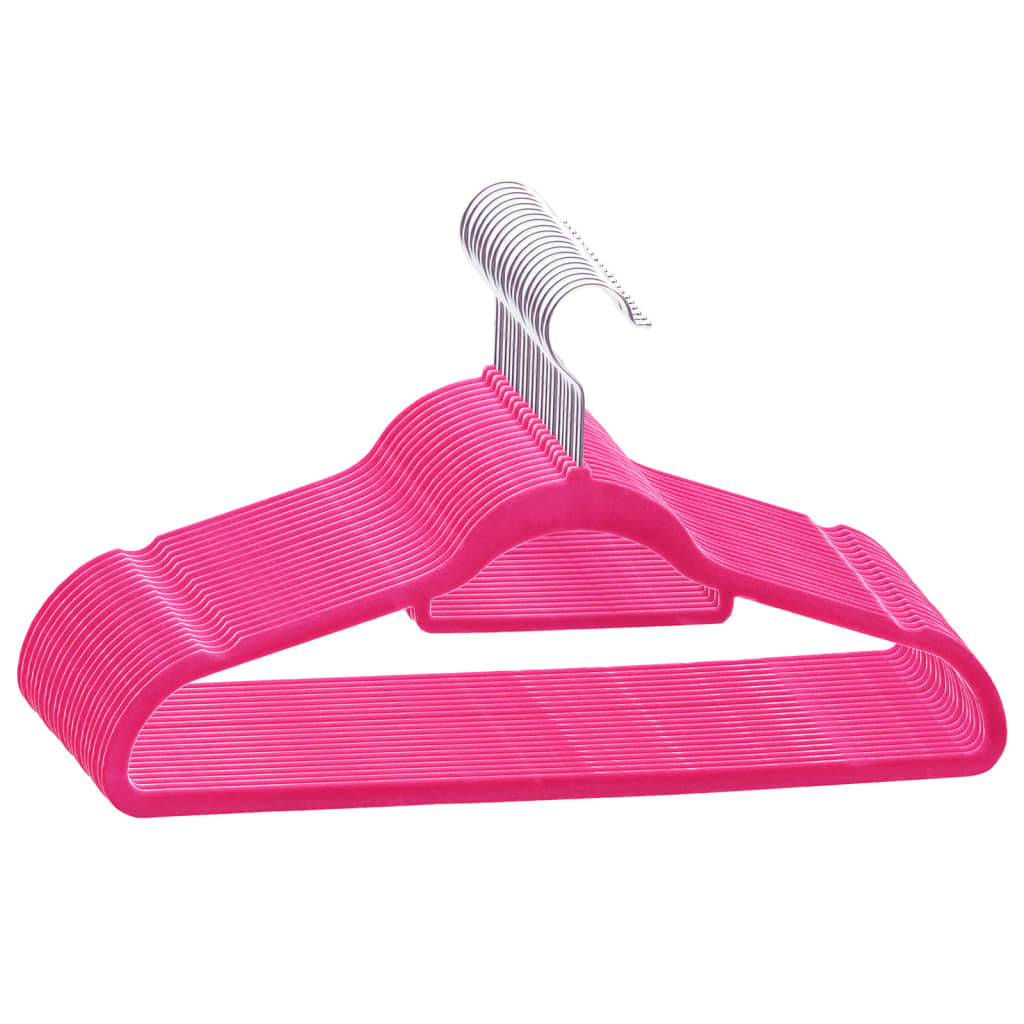 Hanger Set of 20 Pink ABC plastic, zinc alloy, velvet Standard