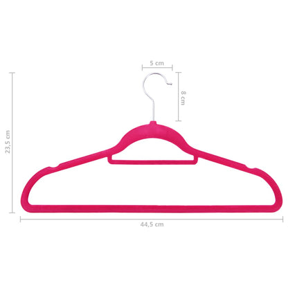 Hanger Set of 20 Pink ABC plastic, zinc alloy, velvet Standard