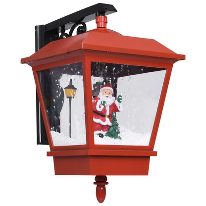 Christmas Wall Lamp with LED Lights and Santa Red 15.7"x10.6"x17.7