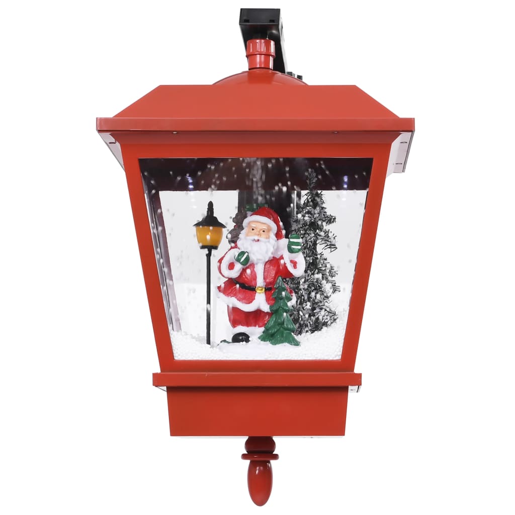 Christmas Wall Lamp with LED Lights and Santa Red 15.7"x10.6"x17.7